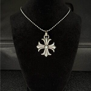 Chrome hearts big floral Cross Pendant Necklace